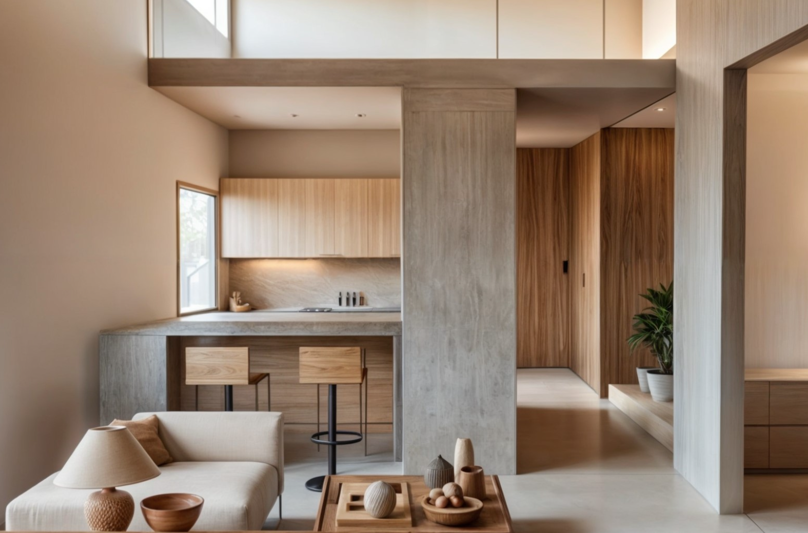 Cocina abierta tipo loft del Modelo PH